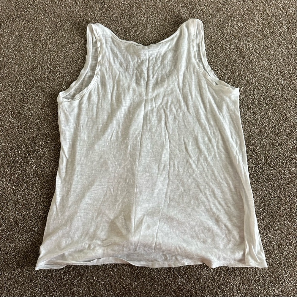 Express White Tie-Front Tank Top - Picture 4 of 4